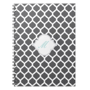 Motif marocain gris avec Carnet Monogram