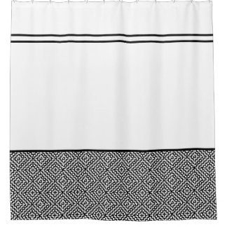 Motif marocain> Rideaux de douche noir et blanc