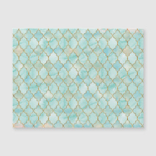 Motif marocain rose clair et Aqua