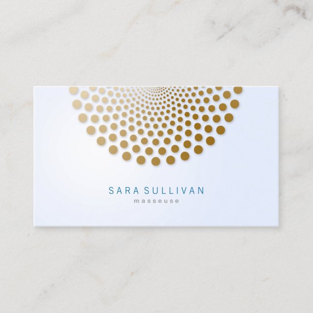 Motif Masseuse Carte de visite Cercle Dots (Devant)