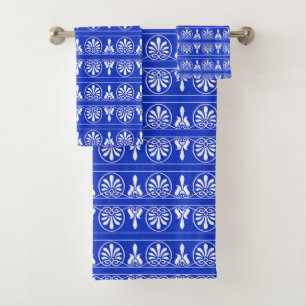 Motif méditerranéen grec Arabesque bleu