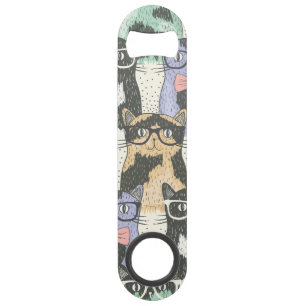 Motif mignon de chats de hippie