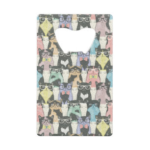 Motif mignon de chats de hippie