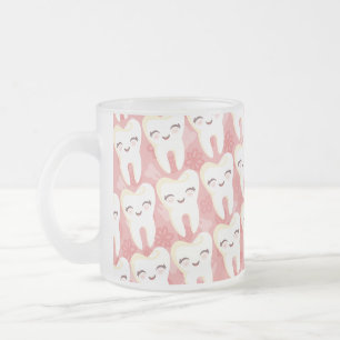 Motif mignon de dents de bande dessinée - tasse