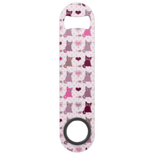 Motif mignon de filles de chaton