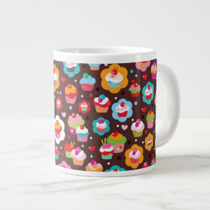 Motif mignon de gâteau de tasse