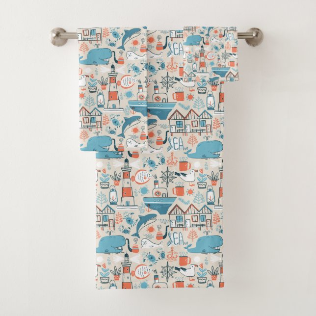 Motif mignon de griffonnage de la Mer du Nord (En situation)
