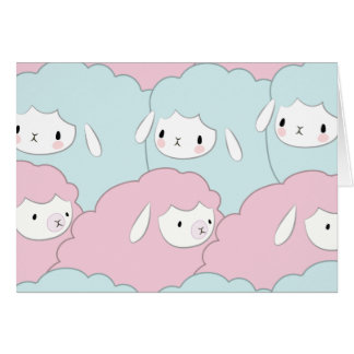 Motif mignon de moutons de bande dessinée