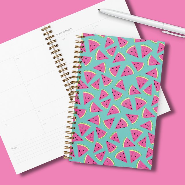 Motif mignon de pastèque (Colorful watermelon slices planner for all your organisational needs!  Fun tropical summer pattern.)