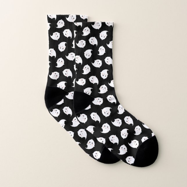 Motif mignon Halloween de fantôme de Kawaii (Paire)