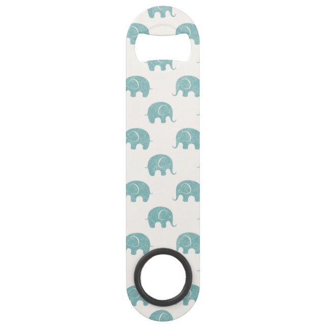 Motif mignon turquoise d'éléphant (Devant)