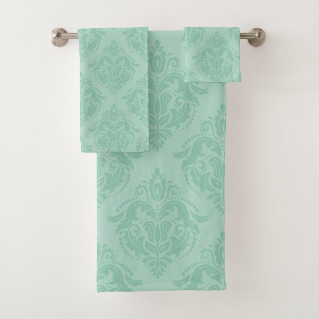 Motif Ming-green sur damas verts (En situation)