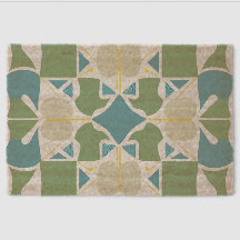 Motif minimal vert bleu pour décoration contempora