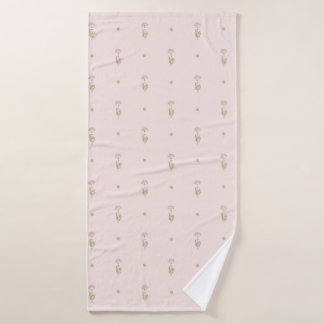 Motif minimaliste de fleurs sauvages avec des poin