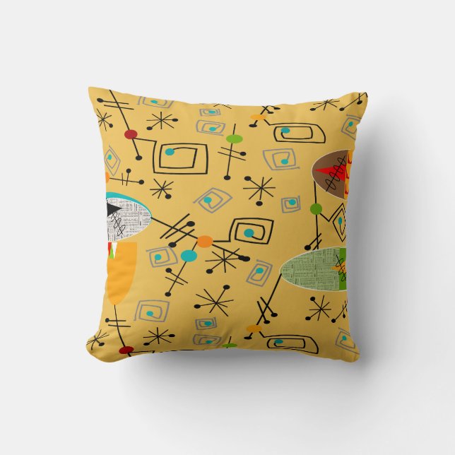 Motif moderne #91 d'ovales de coussin de la moitié (Recto)