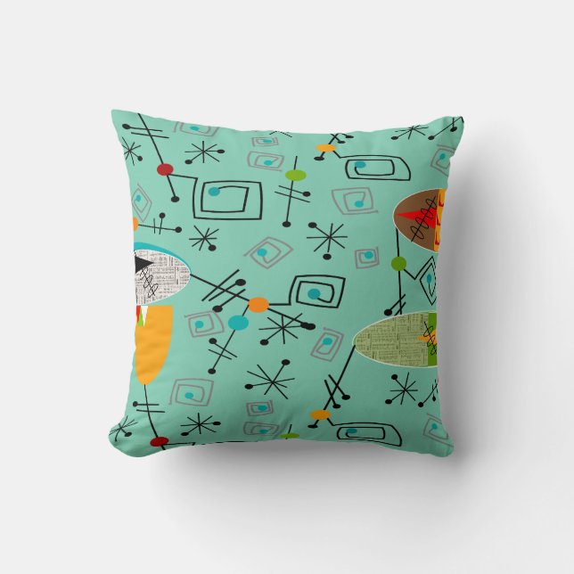 Motif moderne #92 d'ovales de coussin de la moitié (Recto)