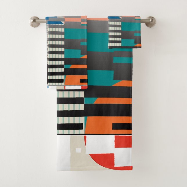 Motif Moderne à Blocs de Couleurs Géométriques (En situation)