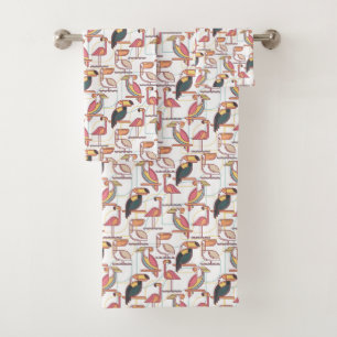 Motif moderne avec les oiseaux tropicaux