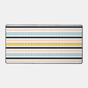 Motif moderne bleu jaune noir blanc rayures