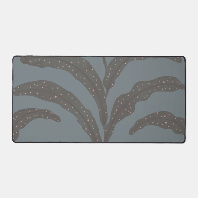 Motif Moderne de Feuille de Palmier Tropical Charb (Recto)