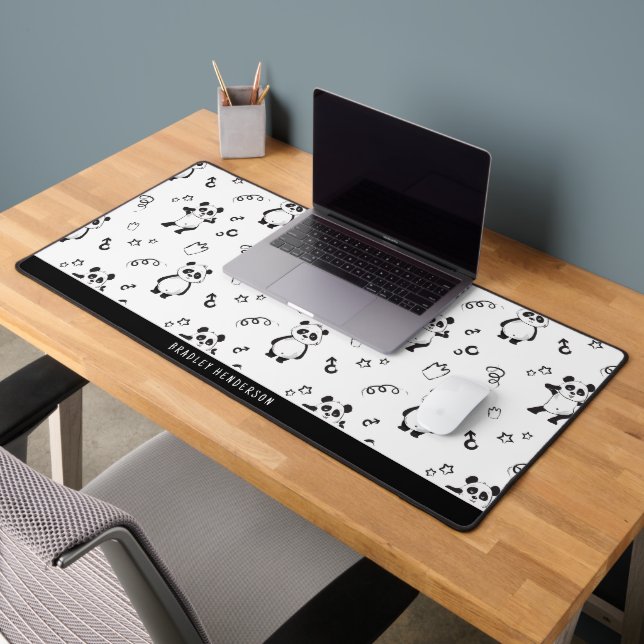 Motif moderne de panda noir et blanc (Bureau 2)
