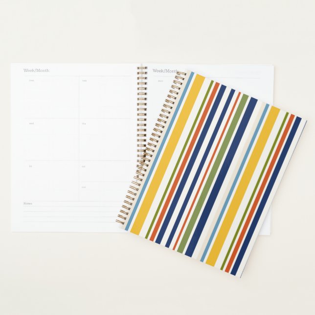 Motif moderne de rayures verticales colorées (Devant avec enveloppe)