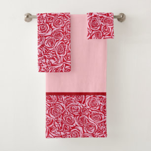 Motif moderne de rose de résumé, rose rouge et