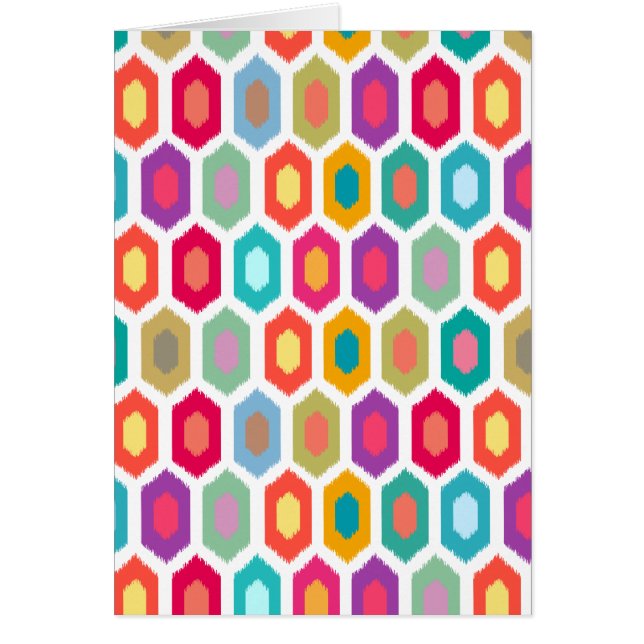 Motif moderne d'Ikat d'arc-en-ciel coloré (Devant)
