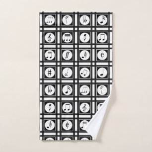 Motif moderne élégant de notes musicales