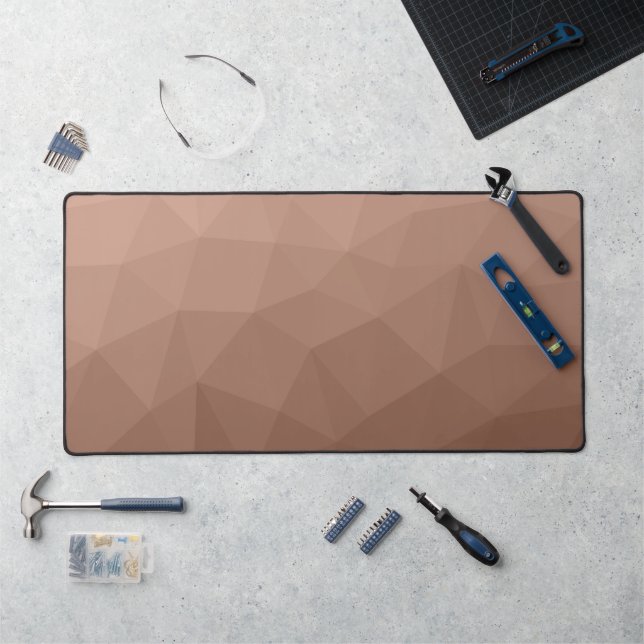 Motif moderne en maille géométrique Marron Mocha (Poste de travail)