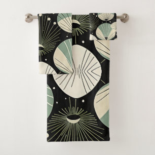 Motif moderne géométrique de l'ère atomique rétro