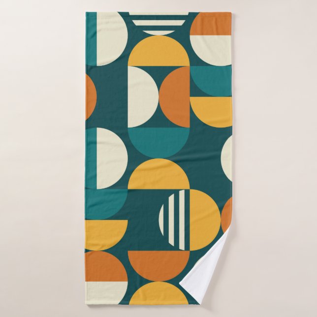 Motif moderne géométrique du milieu du siècle - 60 (Serviette de bain)