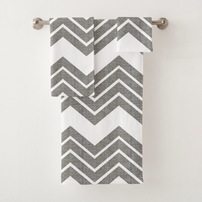 Motif moderne gris et blanc Chevron couleur modifi (En situation)