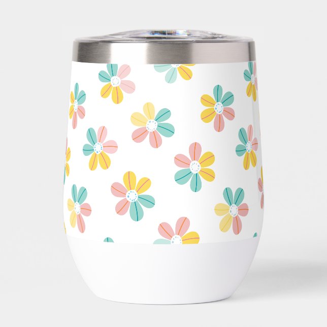 MOTIF MODERNE joli marguerite fleurs pastel (Avant)