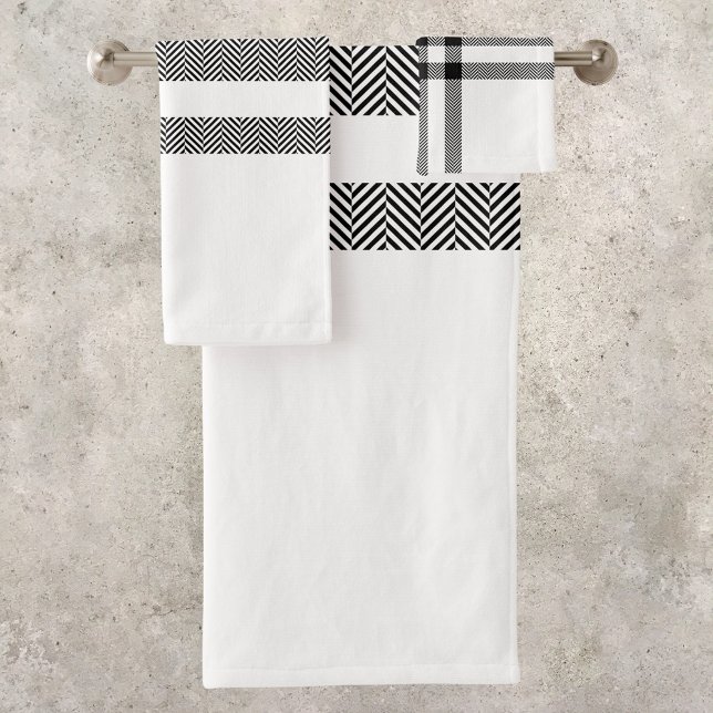 Motif Moderne Noir & Blanc Chic (Créateur téléchargé)