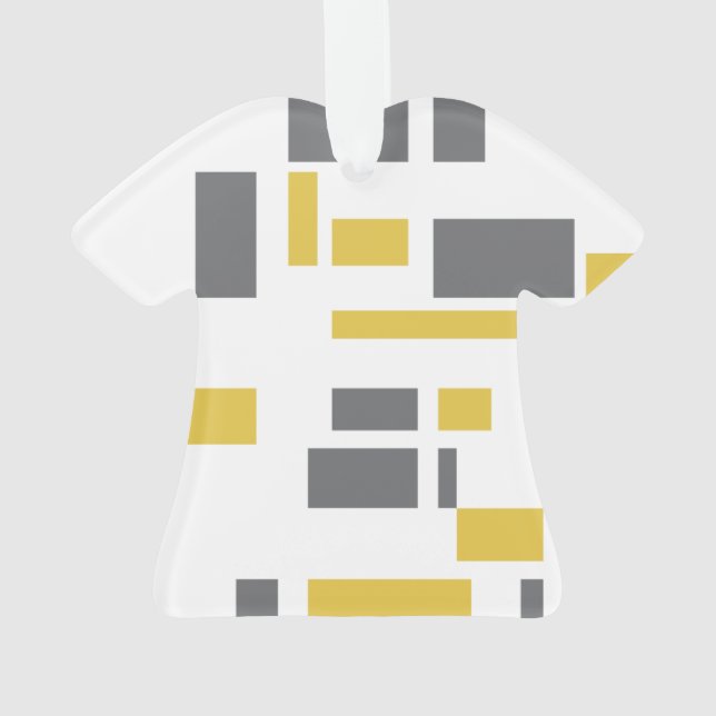 Motif moderne, simple, cool géométrique jaune gris (dos)