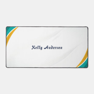 Motif moderne vert et jaune avec enseigne personna