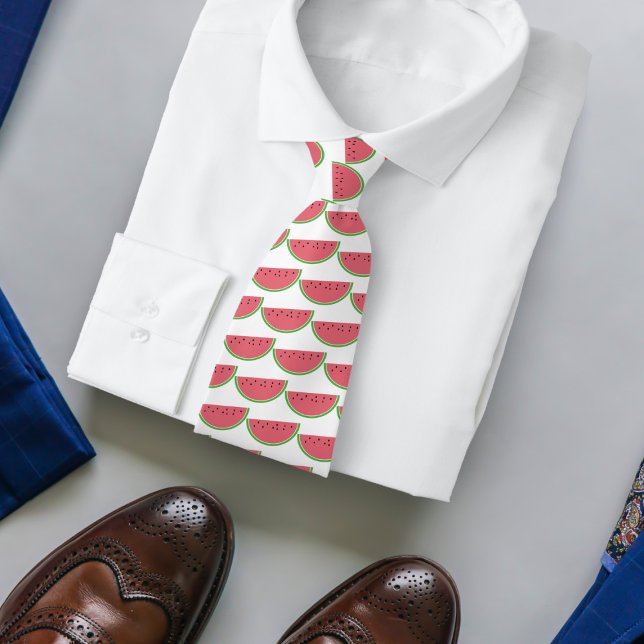 Motif moderne Watermelon Slices Cravate (Don't let the corporate dress code put a damper on your #WatermelonLove.)
