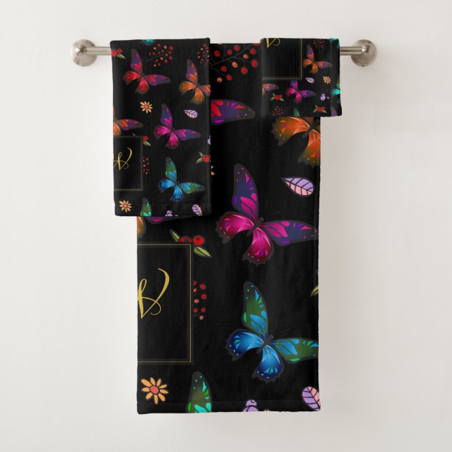 Motif Monogramme Chic Fancy Papillons (En situation)