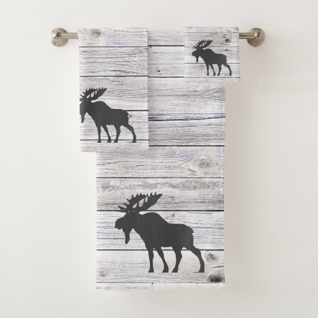 Motif Moose Silhouette Grey (En situation)