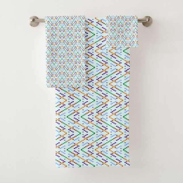 Motif mosaïque zigzag Chevron géométrique sans cou (En situation)