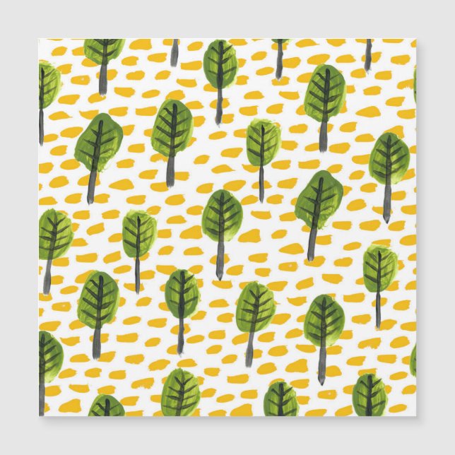 Motif Naïve Green Black Tree (Devant)