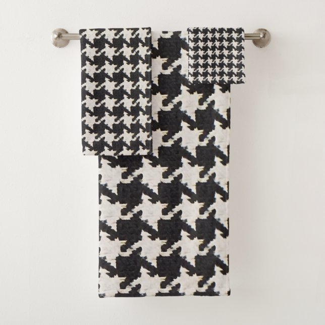 Motif noir blanc pied de poule (En situation)