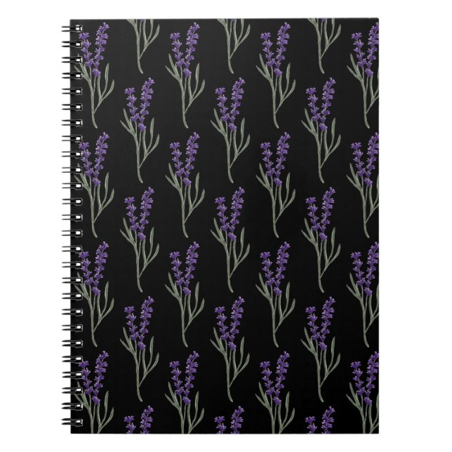 Motif noir Carnet lavande (Devant)
