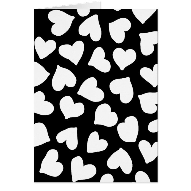 Motif noir et blanc de coeur (Devant)