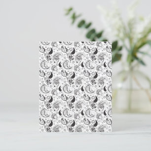 Motif noir et blanc Paisley - Art textile élégant
