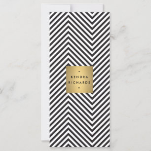 Motif noir et blanc rétro Gold Nom Logo 2