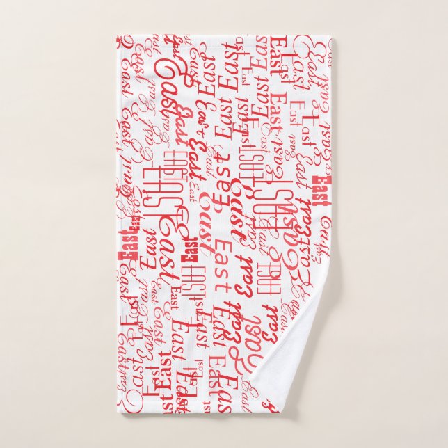 Motif Noms rouges 2 (Serviette à main)