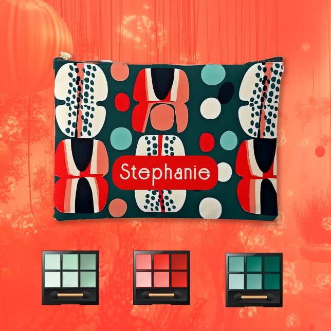 Motif nordique rétro sur sac d'accessoires Deep Gr (Créateur téléchargé)