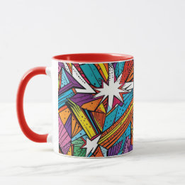 motif numérique géométrique Abstrait 25 - Café Mug